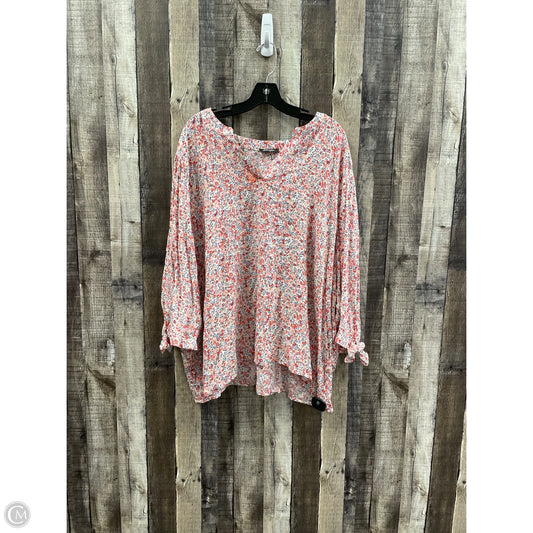 Top Long Sleeve By Clothes Mentor In Floral Print, Size: 3x