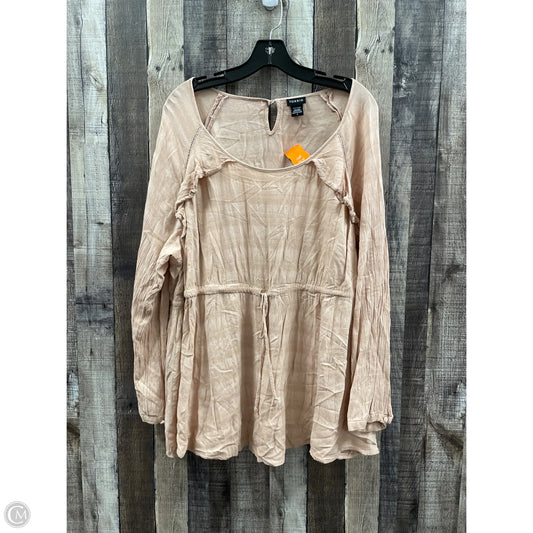 Top Long Sleeve By Torrid In Peach, Size: 3x