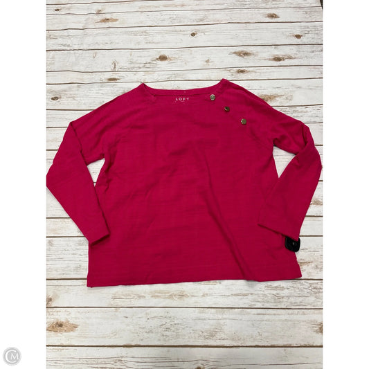 Top Long Sleeve By Loft In Pink, Size: Xl