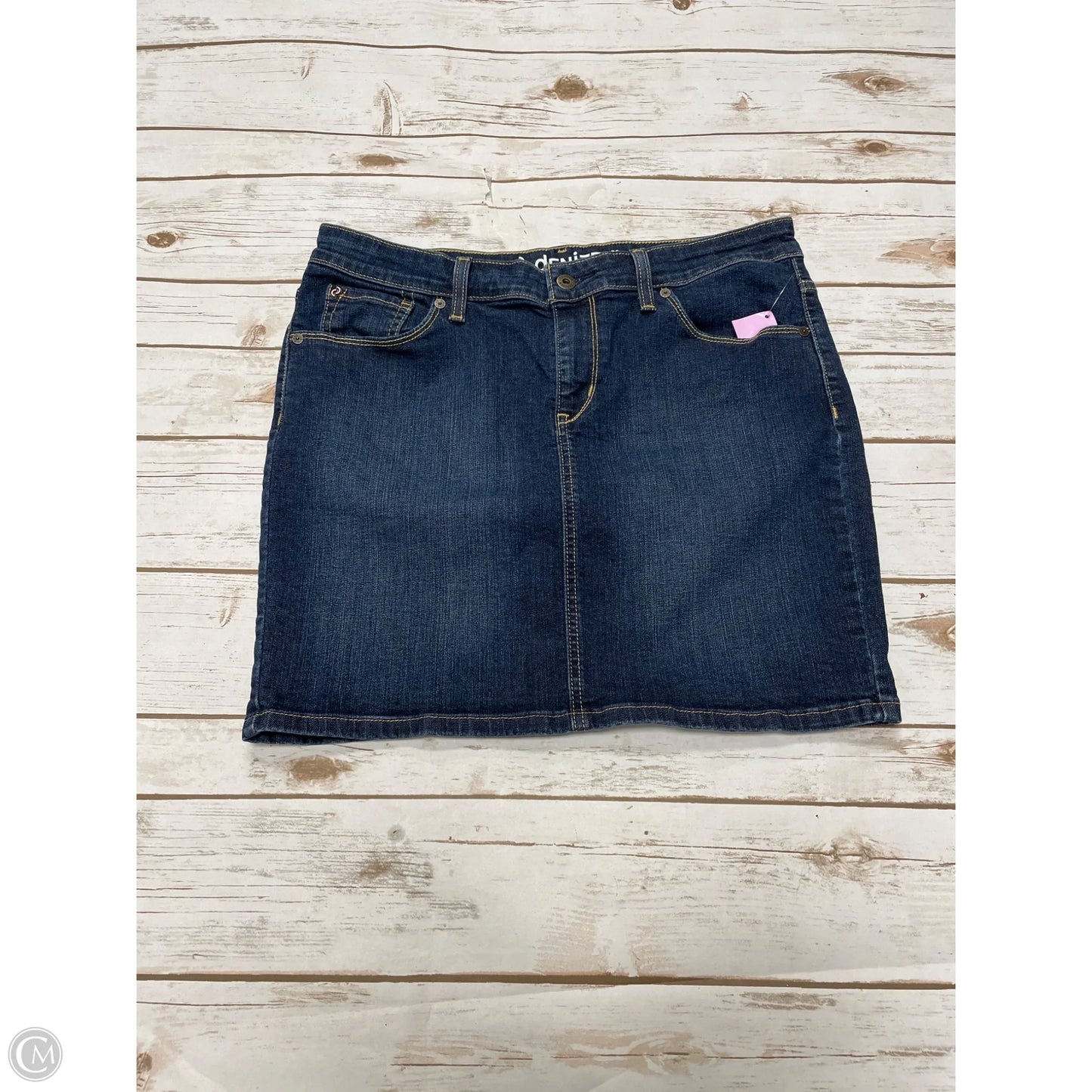 Skirt Mini & Short By Levis In Blue Denim, Size: 14