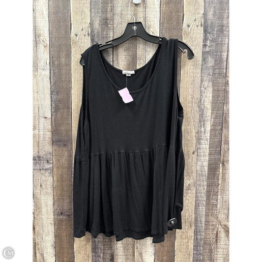 Top Sleeveless By Chicsoul In Black, Size: 3x