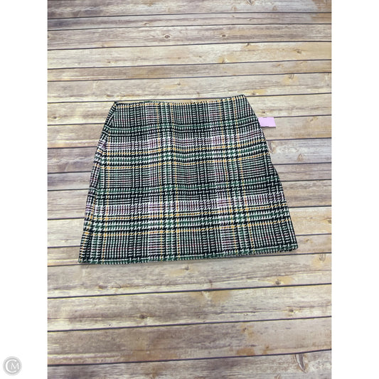 Skirt Mini & Short By Loft In Plaid Pattern, Size: 8