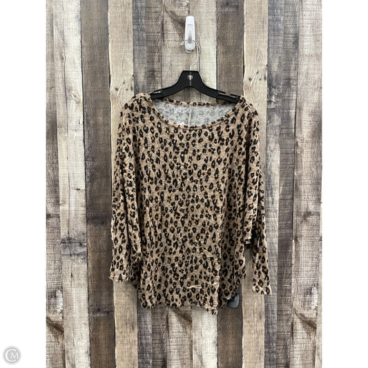Top Long Sleeve By Maurices In Animal Print, Size: Xs