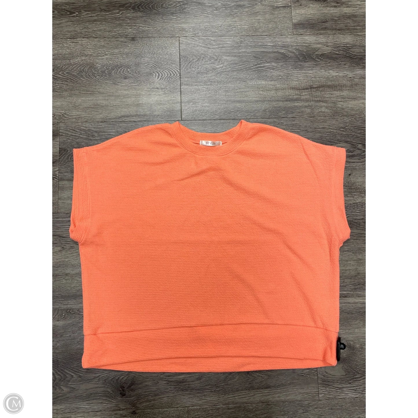 Top Short Sleeve By Cme In Orange, Size: S