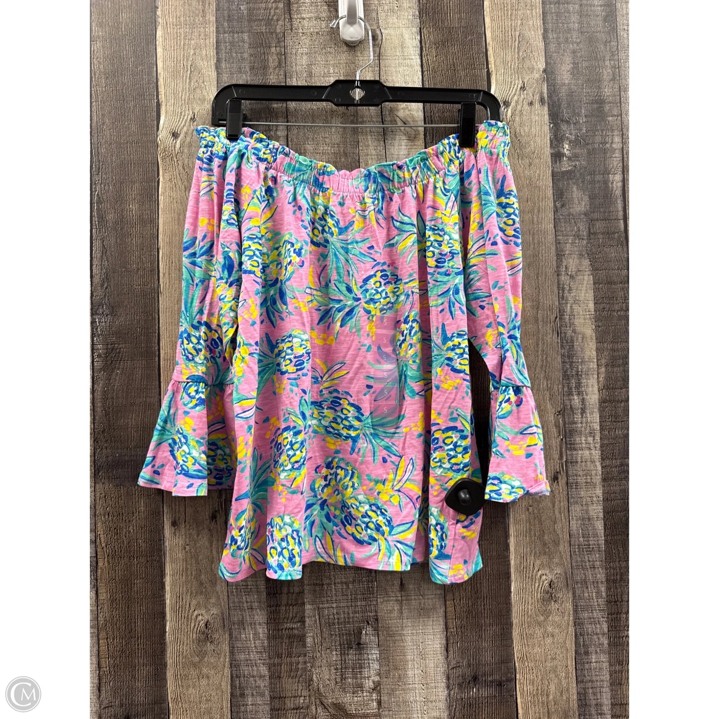 Top Long Sleeve By Cme In Multi-colored, Size: S