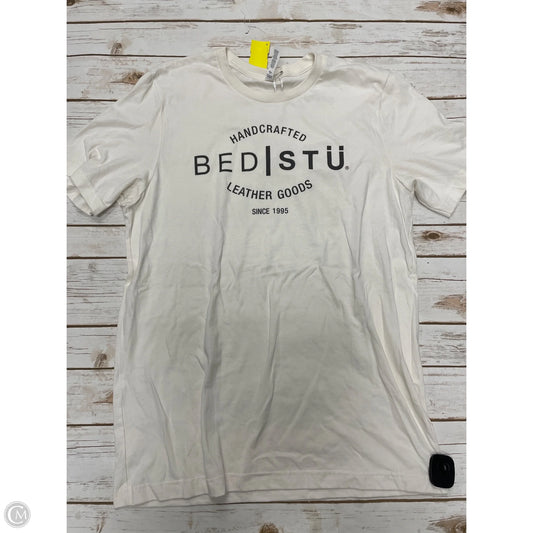 Top Short Sleeve By Bella + Canvas In Ivory, Size: L