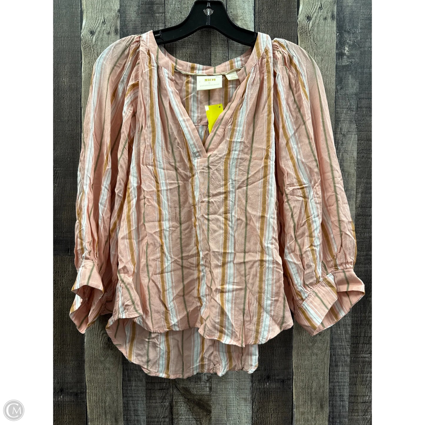 Top Long Sleeve By Maeve In Pink, Size: Xs