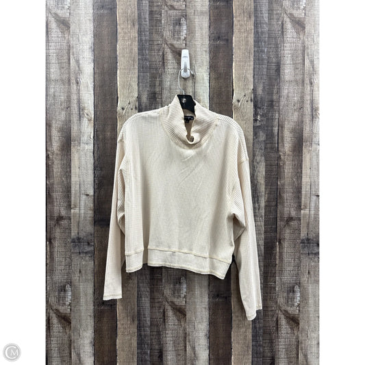 Top Long Sleeve By Originality In Cream, Size: L