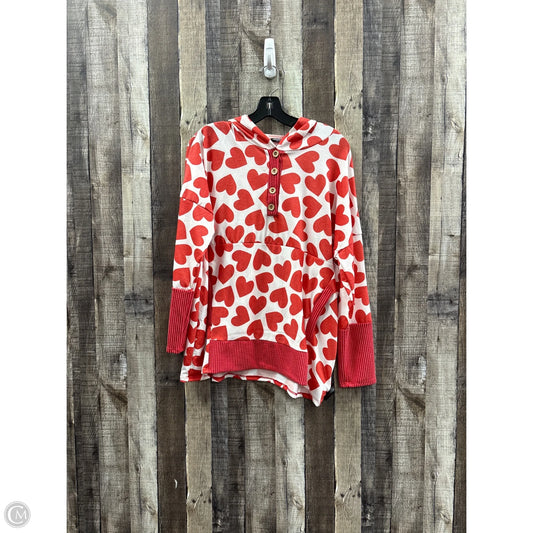 Top Long Sleeve By Heimish Usa In Red & White, Size: S