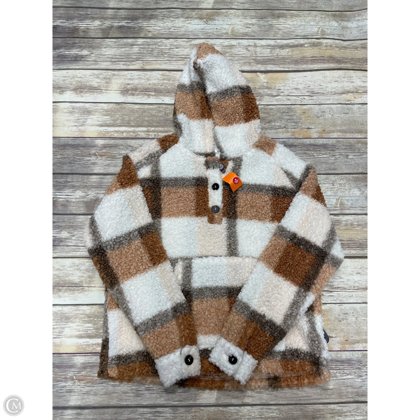 Jacket Shirt By En Creme In Blue, Size: S