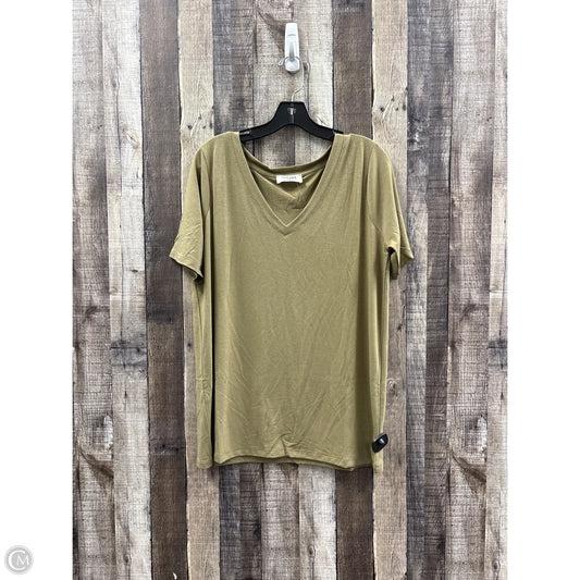 Top Short Sleeve By Zenana In Brown, Size: 1x