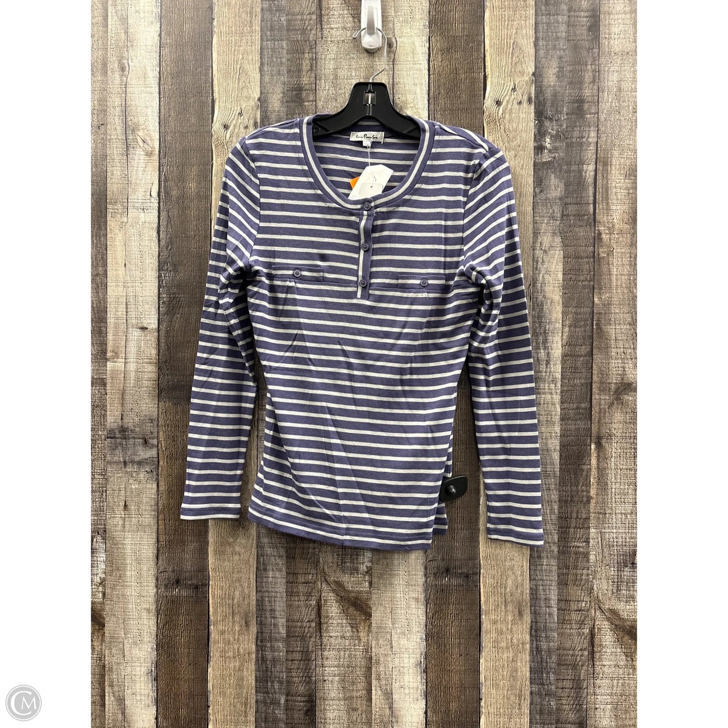 Top Long Sleeve By Cmf In Striped Pattern, Size: S