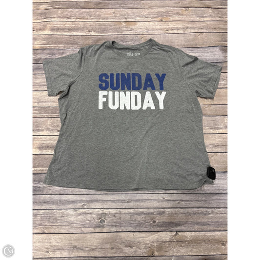 Top Short Sleeve By Clothes Mentor In Grey, Size: 2x