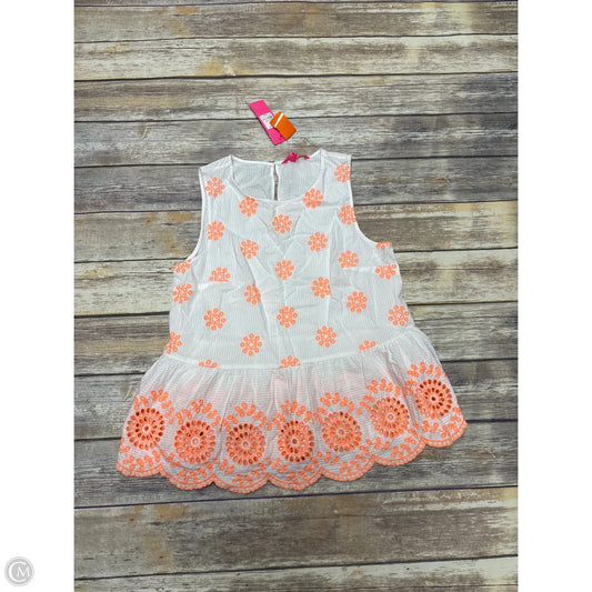 Top Sleeveless Designer By Lilly Pulitzer In White, Size: M