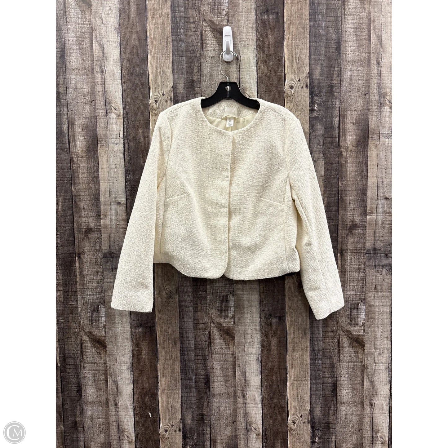 Blazer By H&m In Ivory, Size: L