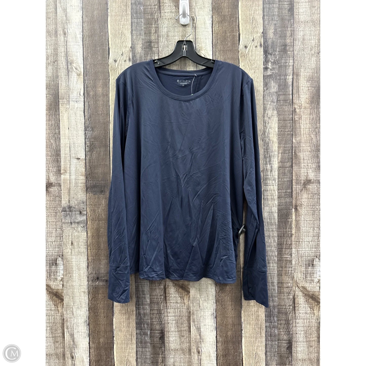 Athletic Top Long Sleeve Collar By Athleta In Navy, Size: Xl