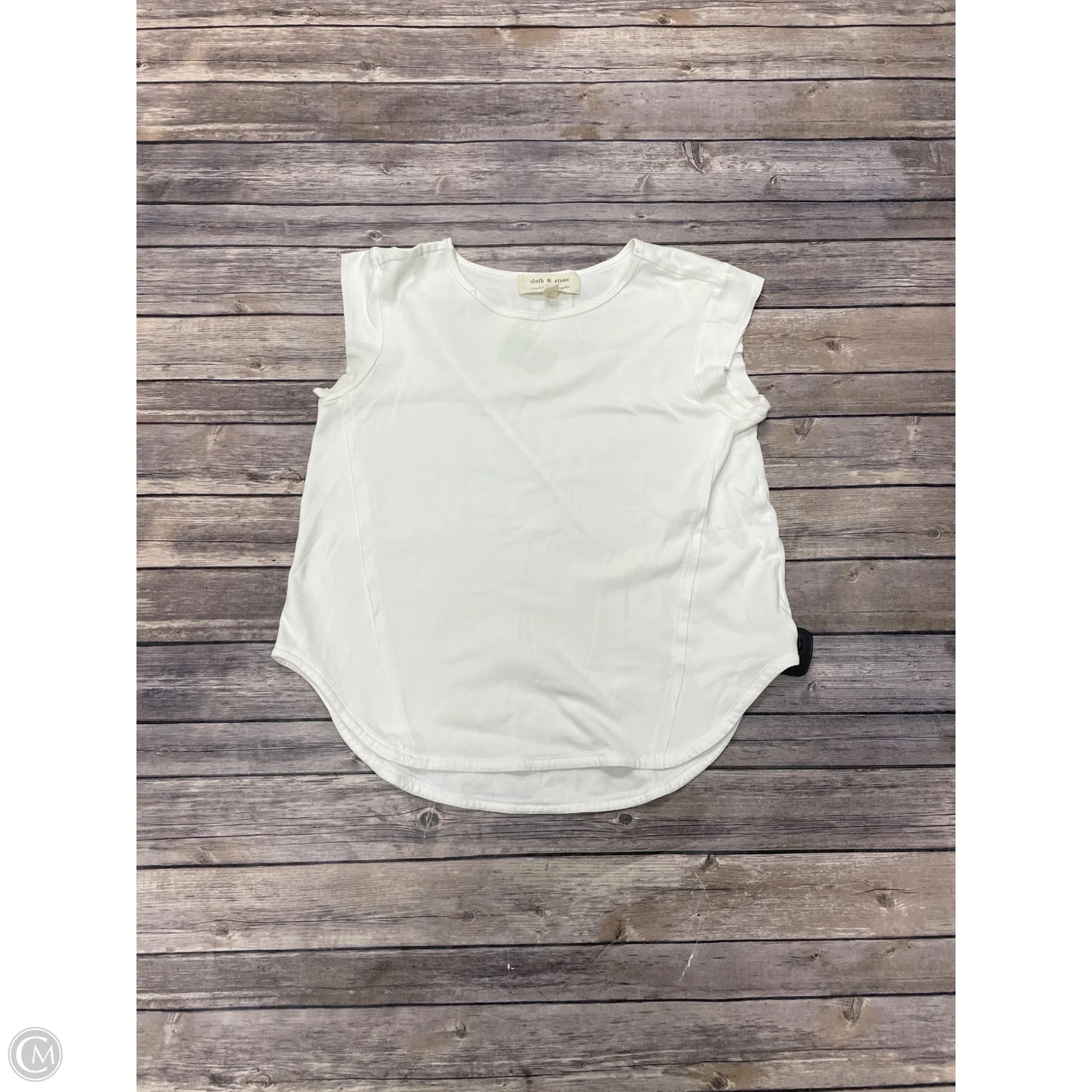 Top Sleeveless Basic By Cloth & Stone In White, Size: S