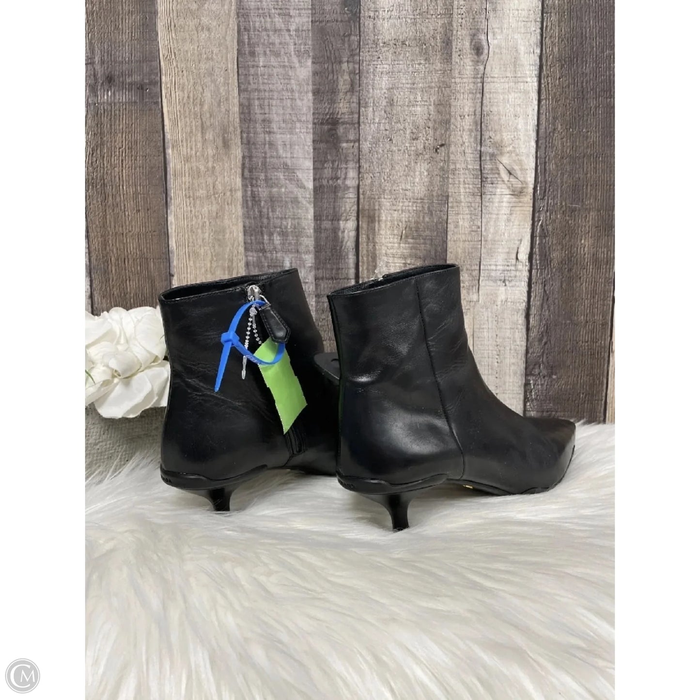 Boots Luxury Designer By Prada In Black, Size: 6.5