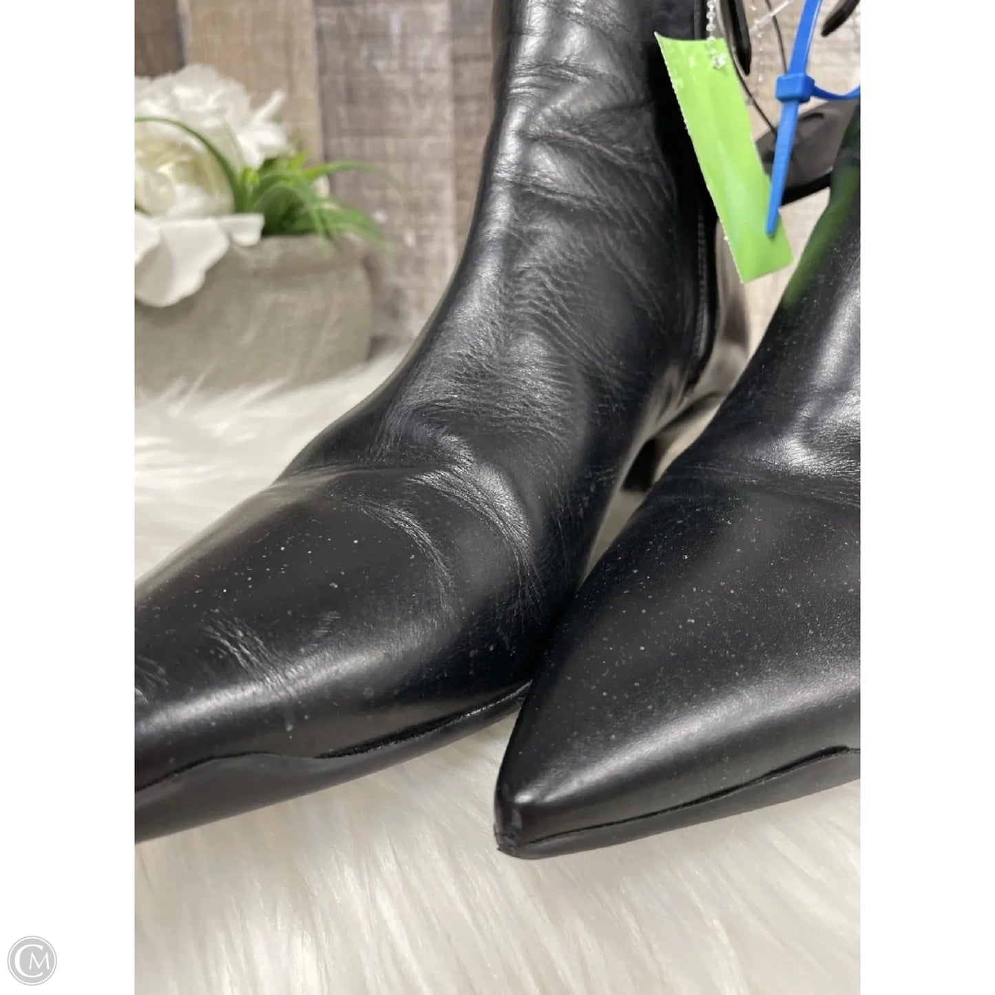 Boots Luxury Designer By Prada In Black, Size: 6.5