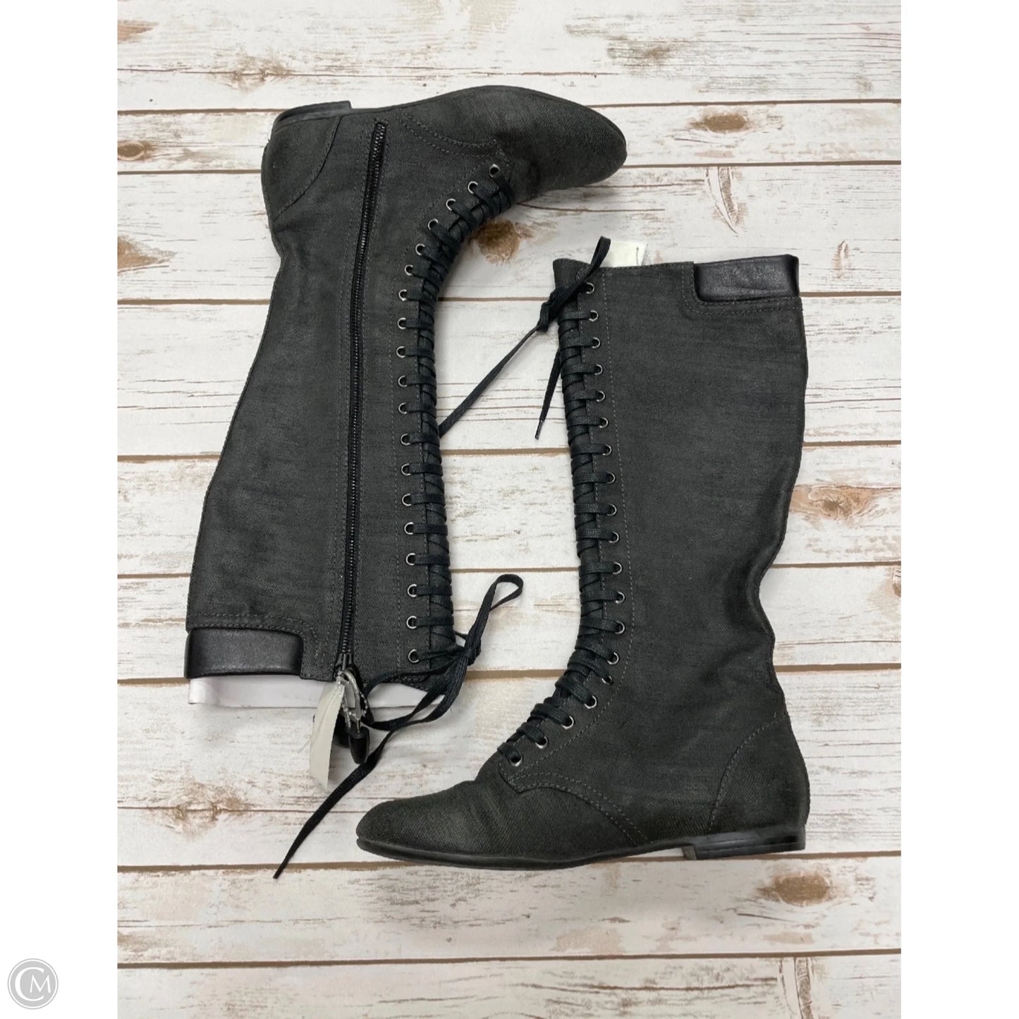 Boots Designer By Giuseppe Zanotti In Grey, Size: 8.5