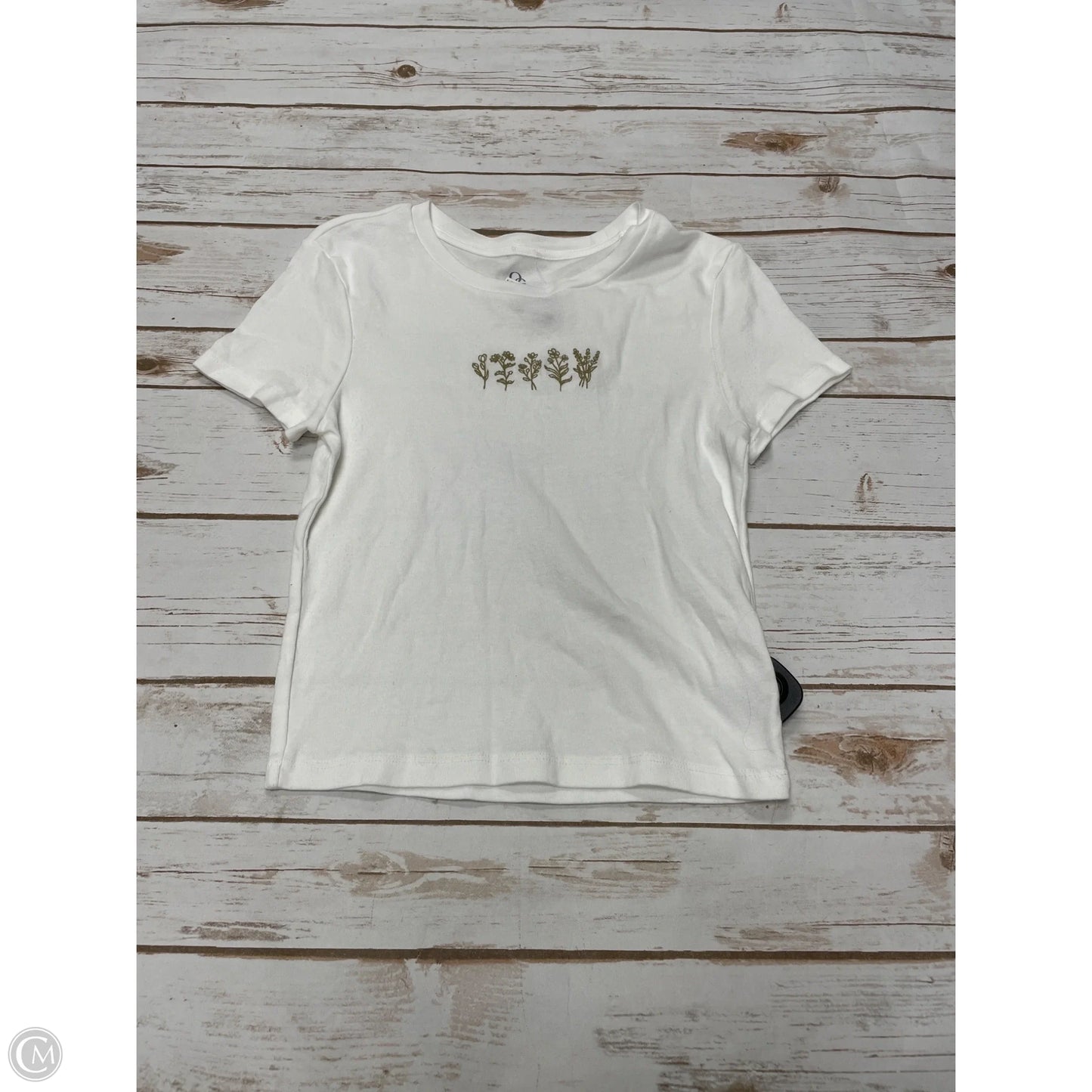 Top Short Sleeve By Clothes Mentor In White, Size: L