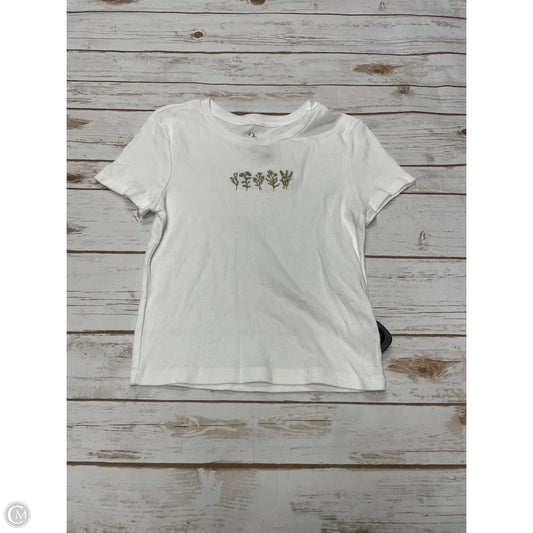 Top Short Sleeve By Clothes Mentor In White, Size: L