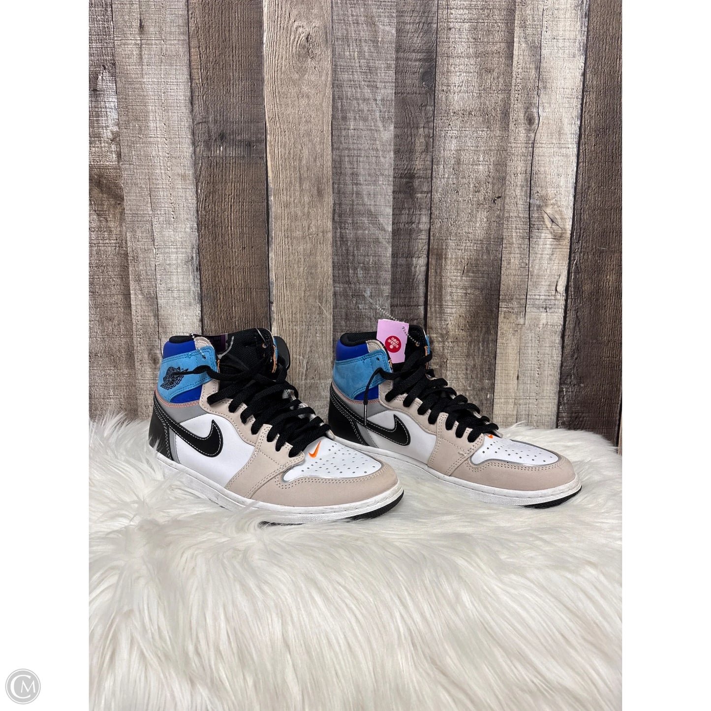 Shoes Luxury Designer By Jordan In Blue, Size: 9.5