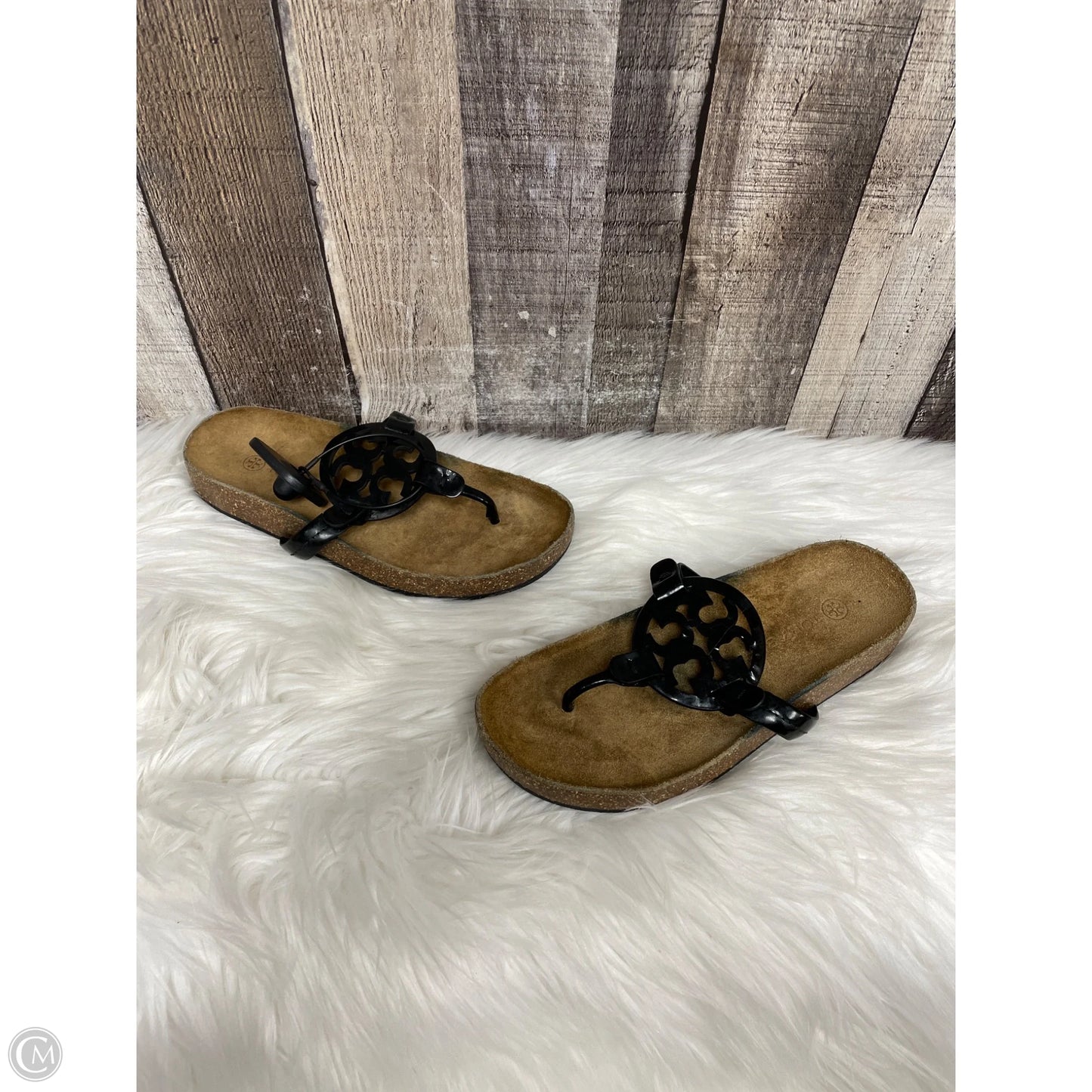 Sandals Designer By Tory Burch In Black, Size: 5