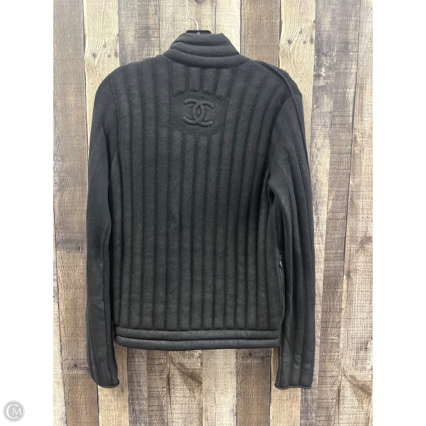 Jacket Luxury Designer By Chanel In Black, Size: 8