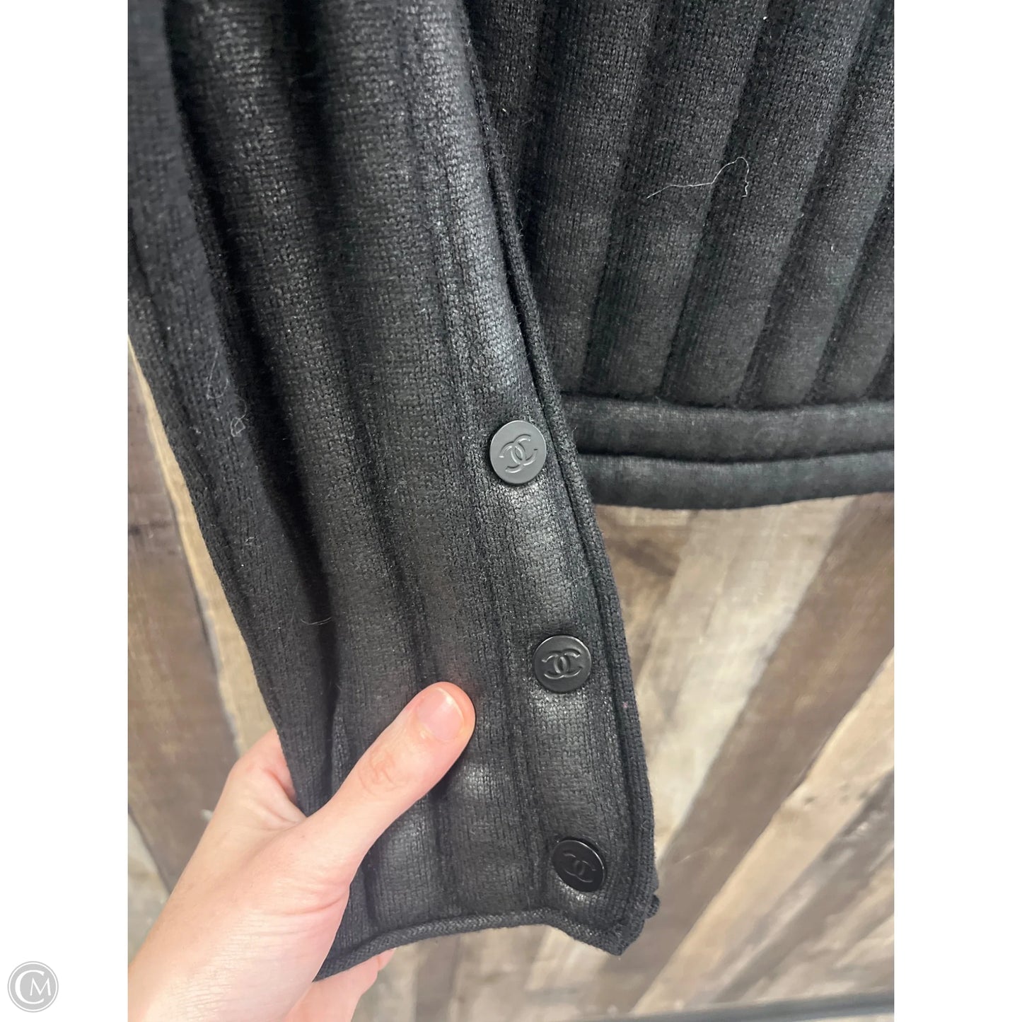 Jacket Luxury Designer By Chanel In Black, Size: 8