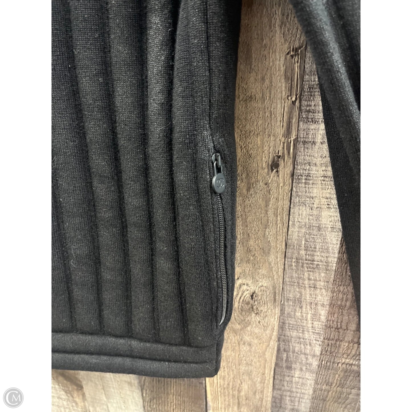Jacket Luxury Designer By Chanel In Black, Size: 8
