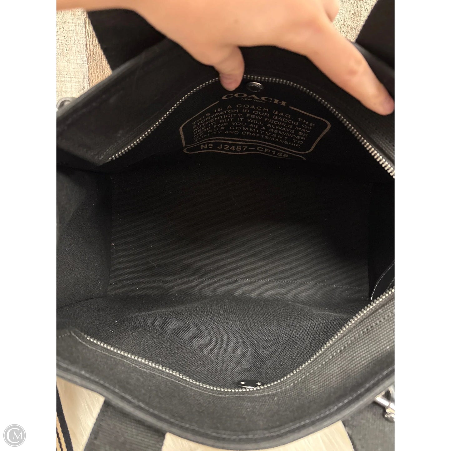 Tote Designer By Coach, Size: Medium