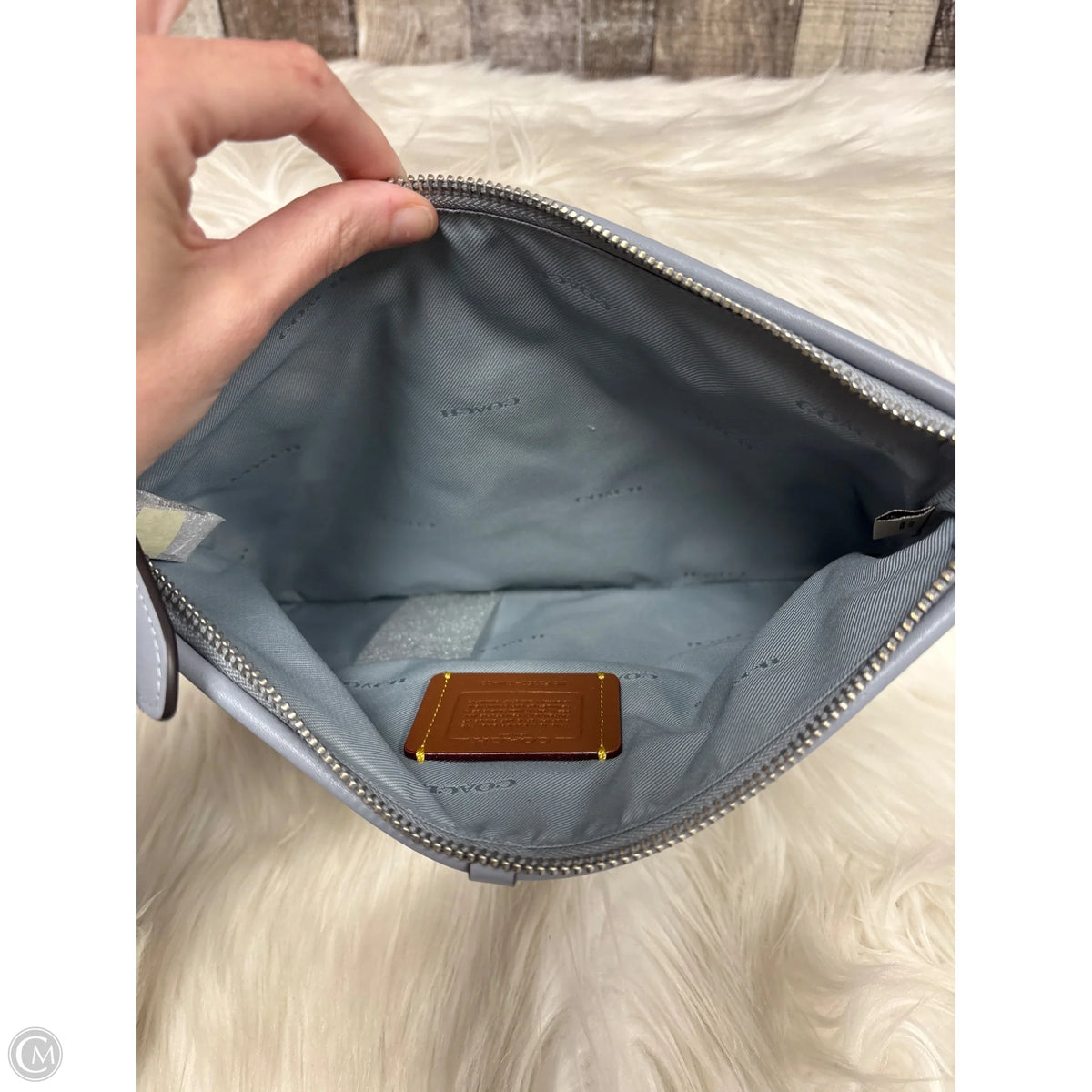 Clutch Designer By Coach, Size: Large