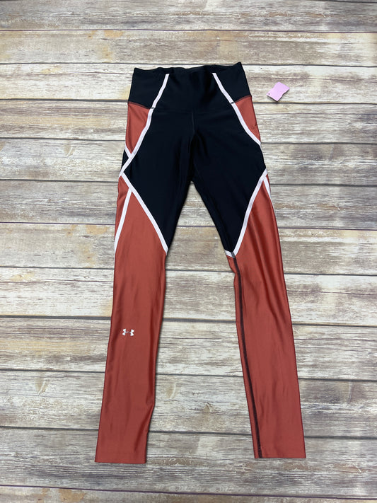 Athletic Leggings By Under Armour In Black & Pink, Size: S