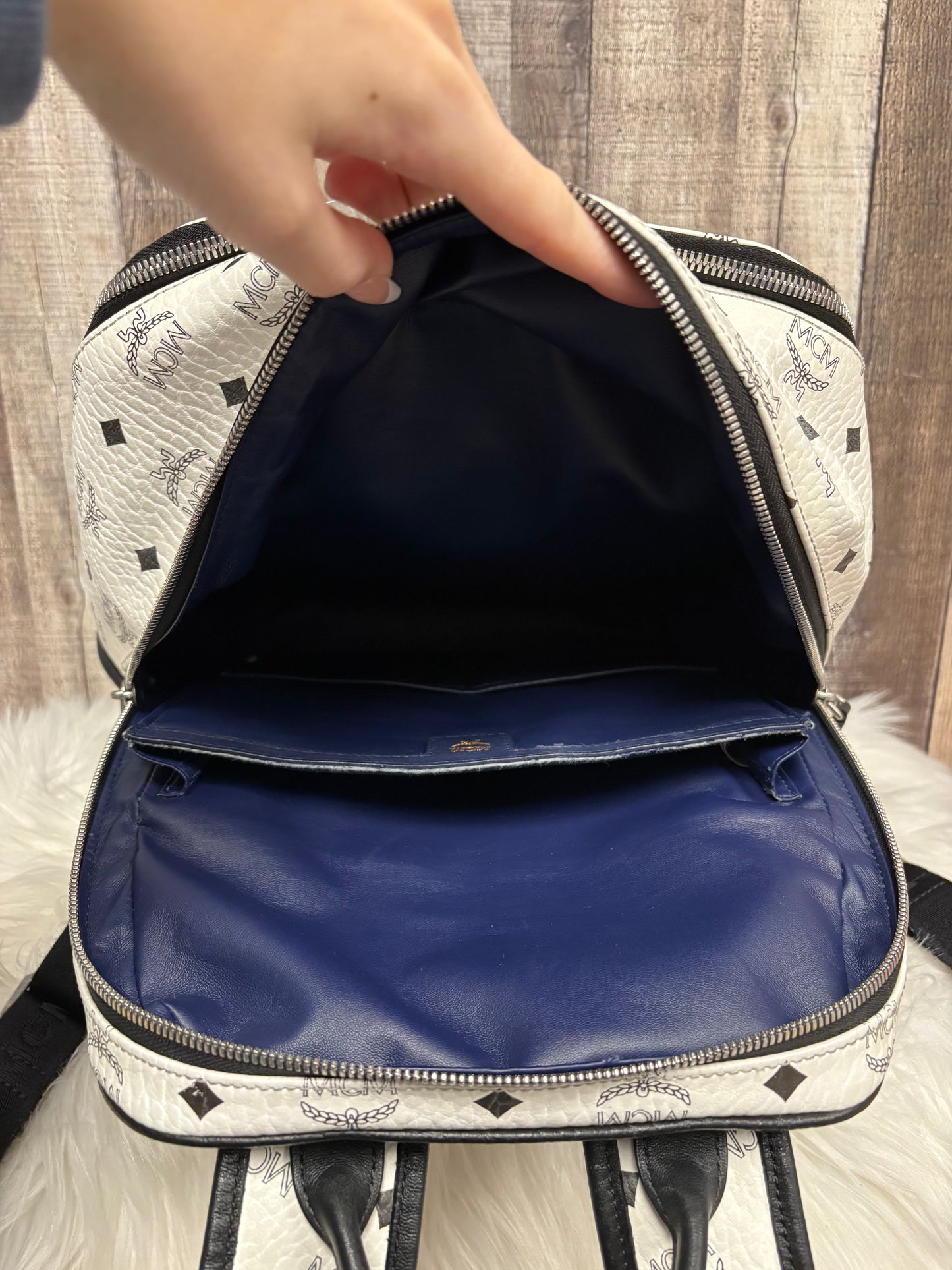 Backpack Luxury Designer By Mcm, Size: Large